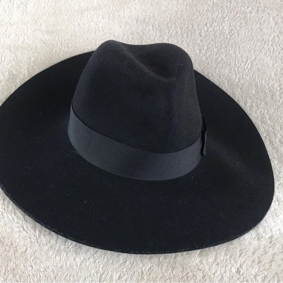 Brixton Supply Co Piper black floppy wool felt hat S small main image 3